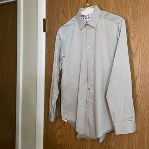 Grey men’s button down shirt
